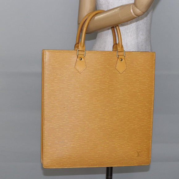 LOUIS VUITTON Epi Sac Plat Hand Bag Yellow M52079 LV Auth 148061