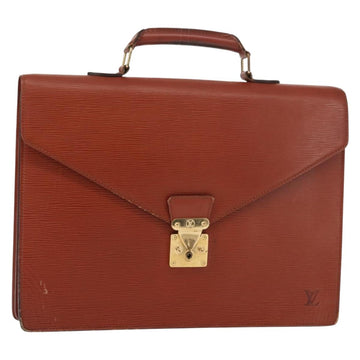 LOUIS VUITTON Epi Serviette Ambassador Business Bag Brown M54413 LV Auth 148062