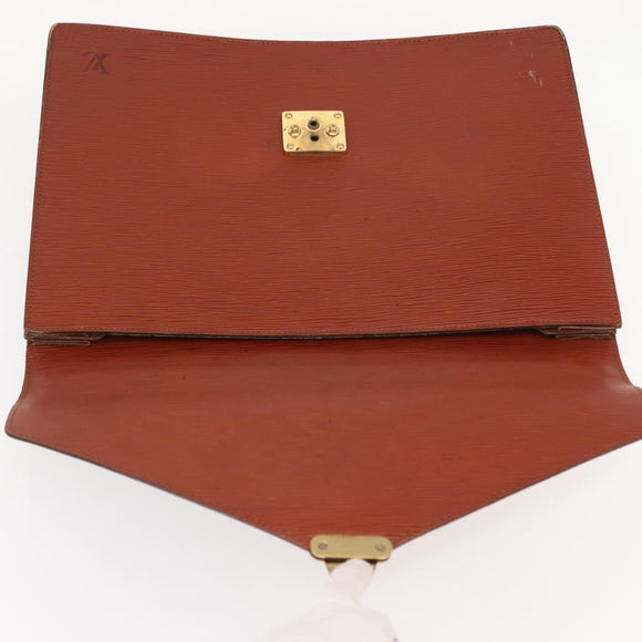 LOUIS VUITTON Epi Serviette Ambassador Business Bag Brown M54413 LV Auth 148062