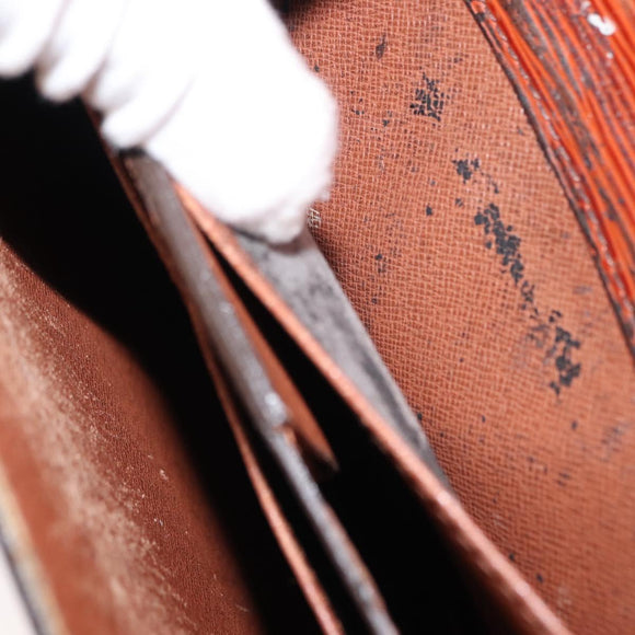 LOUIS VUITTON Epi Serviette Ambassador Business Bag Brown M54413 LV Auth 148062