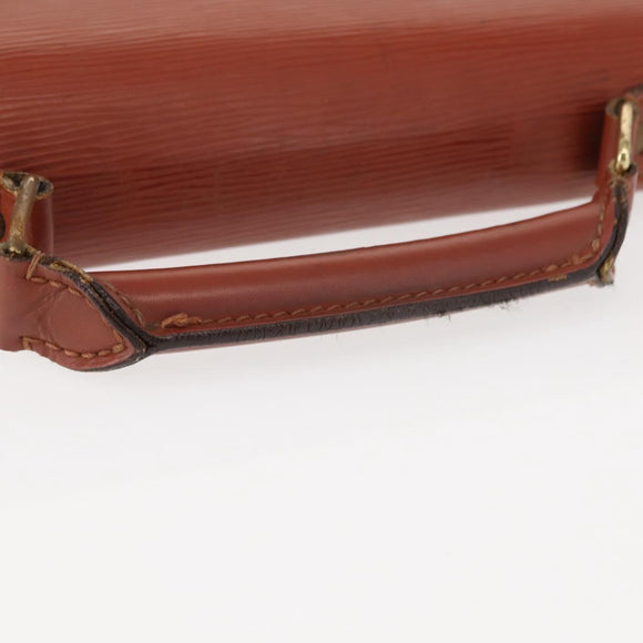 LOUIS VUITTON Epi Serviette Ambassador Business Bag Brown M54413 LV Auth 148062