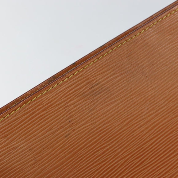 LOUIS VUITTON Epi Pochette Homme Bag Brown Zipangu Gold M52528 LV Auth 148065