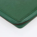 LOUIS VUITTON Epi Agenda Voyage Day Planner Cover Green LV Auth 148066-16