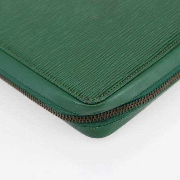 LOUIS VUITTON Epi Agenda Voyage Day Planner Cover Green LV Auth 148066