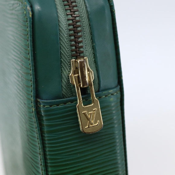 LOUIS VUITTON Epi Agenda Voyage Day Planner Cover Green LV Auth 148066