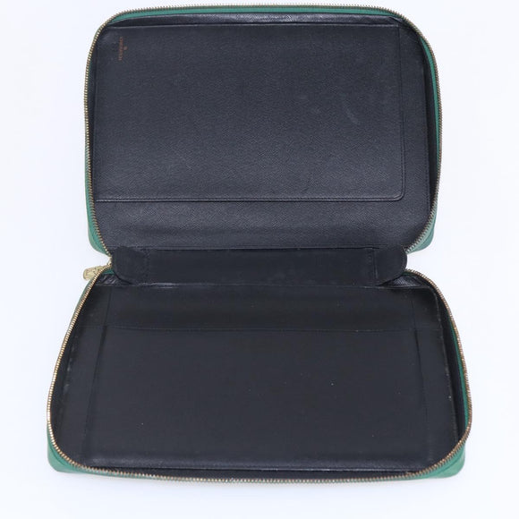 LOUIS VUITTON Epi Agenda Voyage Day Planner Cover Green LV Auth 148066