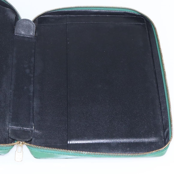 LOUIS VUITTON Epi Agenda Voyage Day Planner Cover Green LV Auth 148066