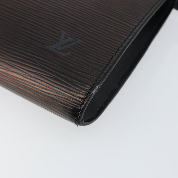 LOUIS VUITTON Epi Pochette Accessoires Accessory Pouch Black M52982 Auth 148067
