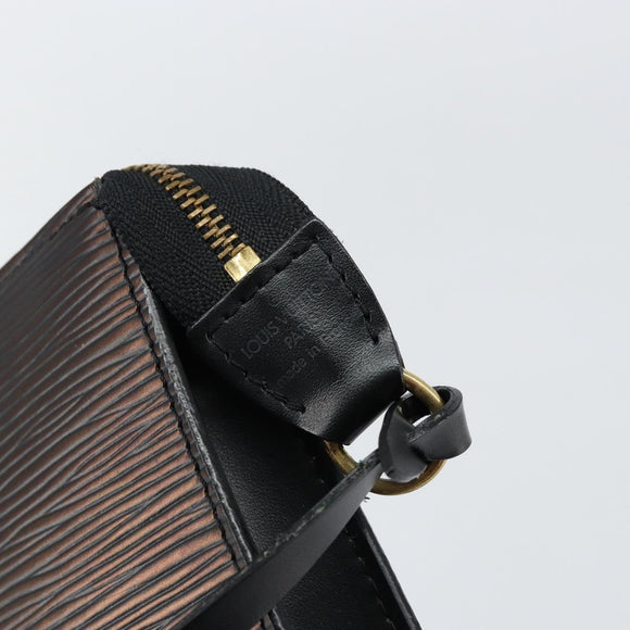 LOUIS VUITTON Epi Pochette Accessoires Accessory Pouch Black M52982 Auth 148067