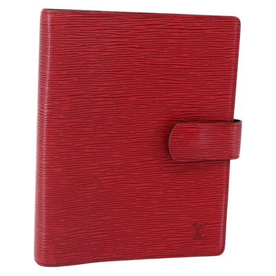 LOUIS VUITTON Epi Agenda GM Day Planner Cover Red R20217 LV Auth 148069