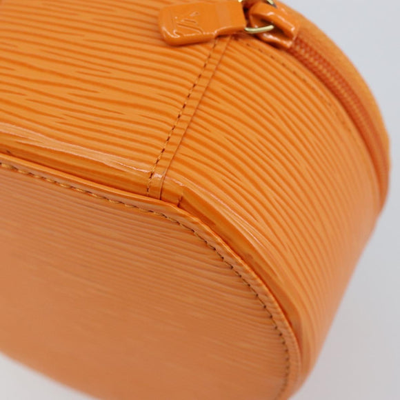 LOUIS VUITTON Epi Ecrin Bijoux 12 Jewelry Box Orange Mandarin LV Auth 148070