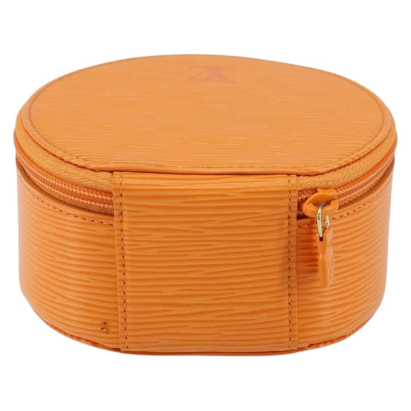 LOUIS VUITTON Epi Ecrin Bijoux 12 Jewelry Box Orange Mandarin LV Auth 148070