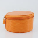 LOUIS VUITTON Epi Ecrin Bijoux 12 Jewelry Box Orange Mandarin LV Auth 148070-4