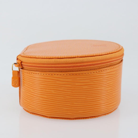 LOUIS VUITTON Epi Ecrin Bijoux 12 Jewelry Box Orange Mandarin LV Auth 148070
