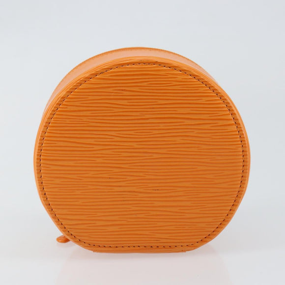 LOUIS VUITTON Epi Ecrin Bijoux 12 Jewelry Box Orange Mandarin LV Auth 148070