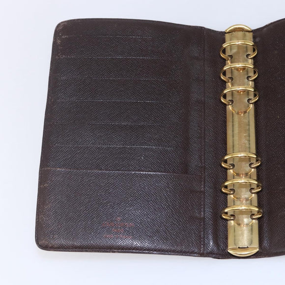 LOUIS VUITTON Damier Ebene Agenda MM Day Planner Cover R20240 LV Auth 148072