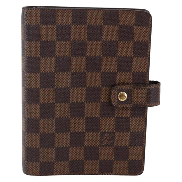 LOUIS VUITTON Damier Ebene Agenda MM Day Planner Cover R20240 LV Auth 148072