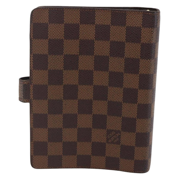 LOUIS VUITTON Damier Ebene Agenda MM Day Planner Cover R20240 LV Auth 148072