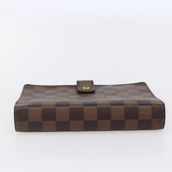 LOUIS VUITTON Damier Ebene Agenda MM Day Planner Cover R20240 LV Auth 148072