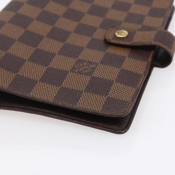 LOUIS VUITTON Damier Ebene Agenda MM Day Planner Cover R20240 LV Auth 148072
