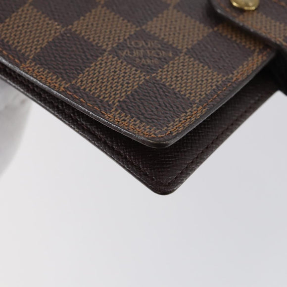 LOUIS VUITTON Damier Ebene Agenda PM Day Planner Cover 2Set R20700 Auth 148073