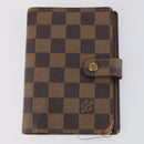 LOUIS VUITTON Damier Ebene Agenda PM Day Planner Cover 2Set R20700 Auth 148073-2