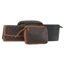 LOUIS VUITTON Epi Monogram Clutch Bag 4Set Black LV Auth 148075-1
