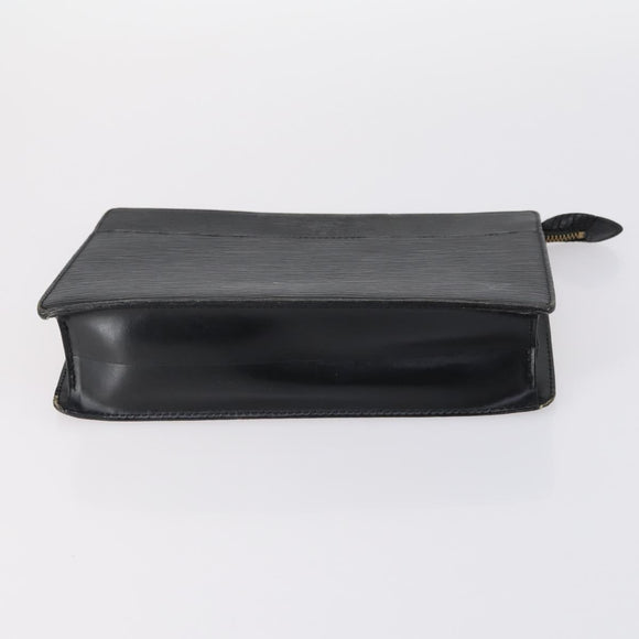 LOUIS VUITTON Epi Monogram Clutch Bag 4Set Black LV Auth 148075