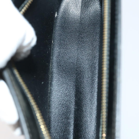 LOUIS VUITTON Epi Monogram Clutch Bag 4Set Black LV Auth 148075