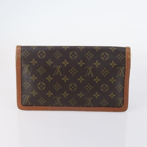 LOUIS VUITTON Epi Monogram Clutch Bag 4Set Black LV Auth 148075