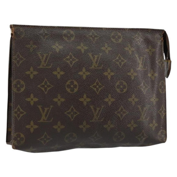 LOUIS VUITTON Monogram Poche Toilette 26 Pouch M47542 LV Auth 148091