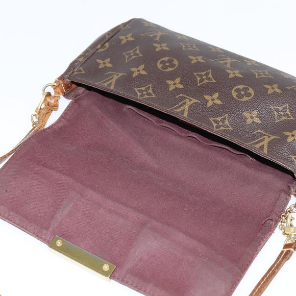 LOUIS VUITTON Monogram Favorit MM Shoulder Bag 2way M40718 LV Auth 148097