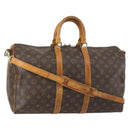 LOUIS VUITTON Monogram Keepall Bandouliere 45 Boston Bag M41418 LV Auth 148109-1