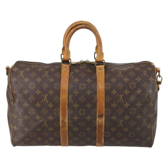 LOUIS VUITTON Monogram Keepall Bandouliere 45 Boston Bag M41418 LV Auth 148109
