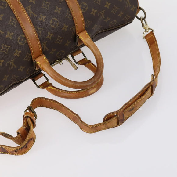 LOUIS VUITTON Monogram Keepall Bandouliere 45 Boston Bag M41418 LV Auth 148109