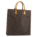LOUIS VUITTON Monogram Sac Plat Hand Bag M51140 LV Auth 148111-1