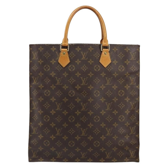 LOUIS VUITTON Monogram Sac Plat Hand Bag M51140 LV Auth 148111
