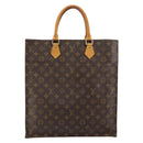 LOUIS VUITTON Monogram Sac Plat Hand Bag M51140 LV Auth 148111-3