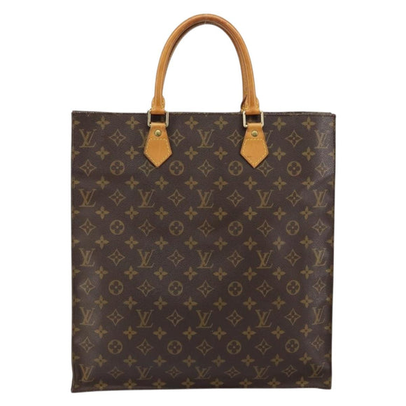 LOUIS VUITTON Monogram Sac Plat Hand Bag M51140 LV Auth 148111