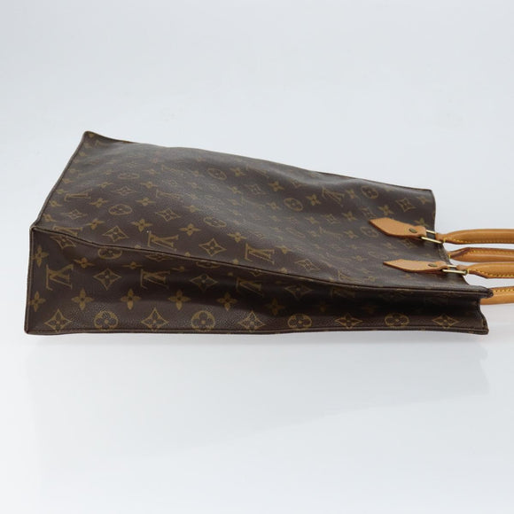 LOUIS VUITTON Monogram Sac Plat Hand Bag M51140 LV Auth 148111
