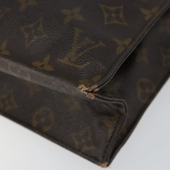 LOUIS VUITTON Monogram Sac Plat Hand Bag M51140 LV Auth 148112