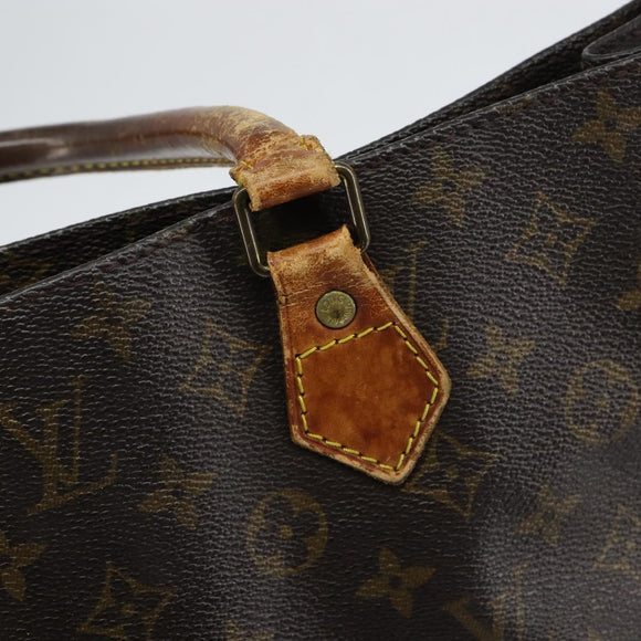 LOUIS VUITTON Monogram Sac Plat Hand Bag M51140 LV Auth 148112