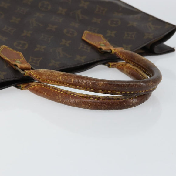 LOUIS VUITTON Monogram Sac Plat Hand Bag M51140 LV Auth 148112