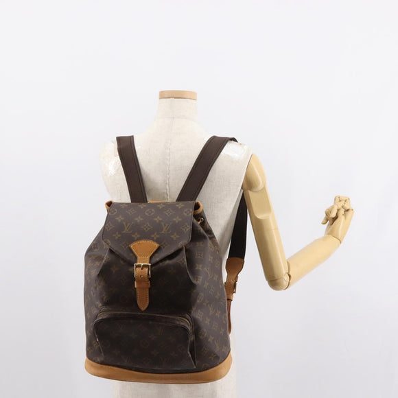 LOUIS VUITTON Monogram Montsouris GM Backpack M51135 LV Auth 148114