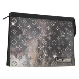 LOUIS VUITTON Monogram Galaxy Pochette Voyage MM Bag Gray M44448 LV Auth 148119
