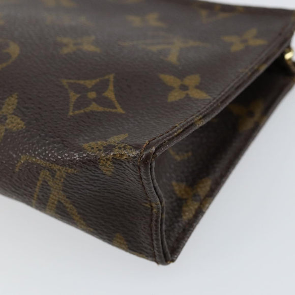 LOUIS VUITTON Monogram Poche Toilette 15 Pouch M47546 LV Auth 148126