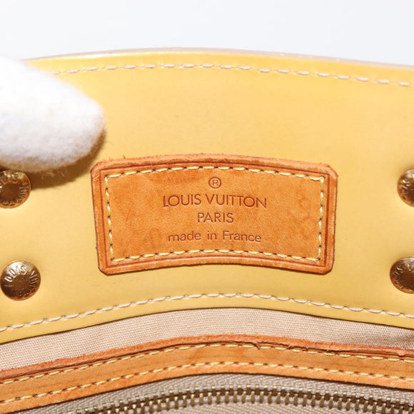LOUIS VUITTON Monogram Vernis Reade PM Hand Bag Beige M91334 LV Auth 148128