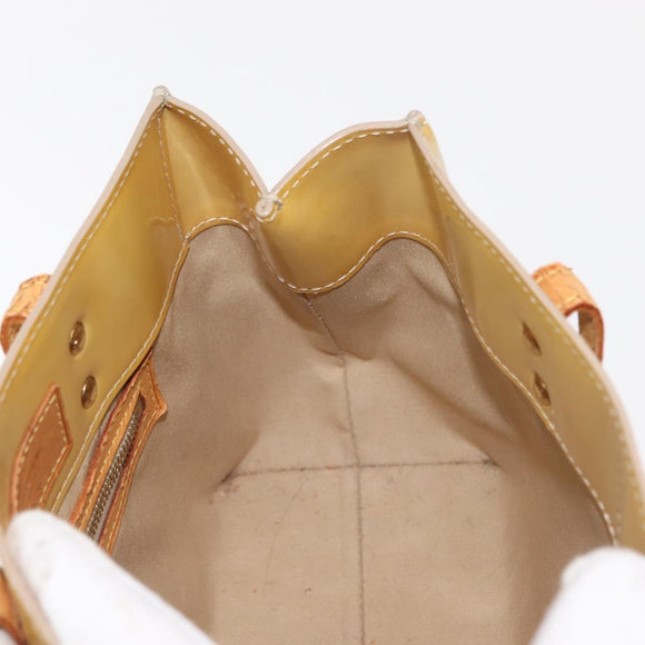 LOUIS VUITTON Monogram Vernis Reade PM Hand Bag Beige M91334 LV Auth 148128