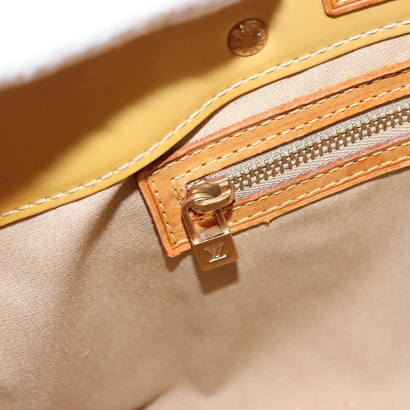 LOUIS VUITTON Monogram Vernis Reade PM Hand Bag Beige M91334 LV Auth 148128