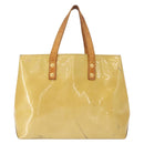 LOUIS VUITTON Monogram Vernis Reade PM Hand Bag Beige M91334 LV Auth 148128-13